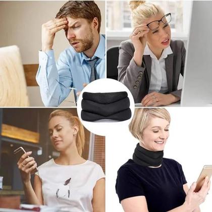 Imagem de Colete Cervical Ajustável E Respirável Antirronco Para Alívio Da Dor Cervical E Proteção Das