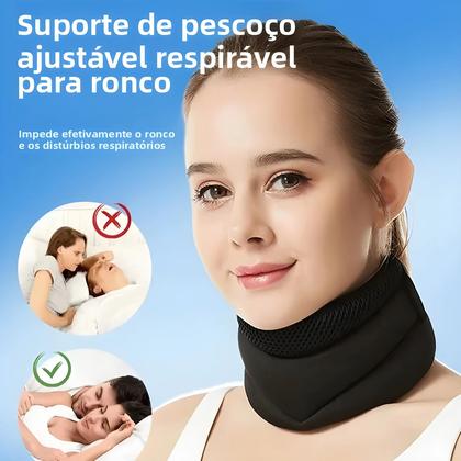 Imagem de Colete Cervical Ajustável E Respirável Antirronco Para Alívio Da Dor Cervical E Proteção Das