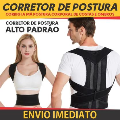 Imagem de Colete Corretor de Postura Coluna Lombar e Clavícula Alivia Dor
