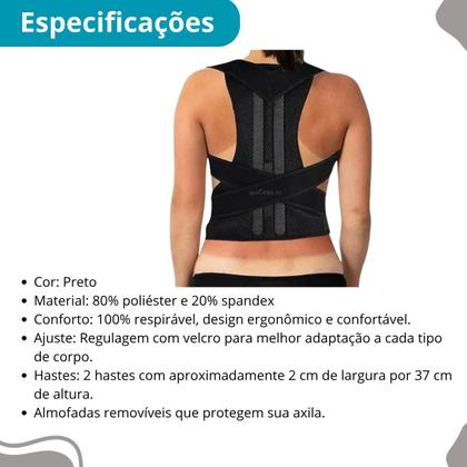 Imagem de Colete Corretor Postural Para Melhor Alinhamento Coluna