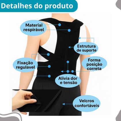 Imagem de Colete Corretor Postural Para Melhor Alinhamento Coluna