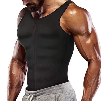 Imagem de Colete de Compressão para Emagrecimento Masculino - Shapewear com 3 Fileiras de Abertura