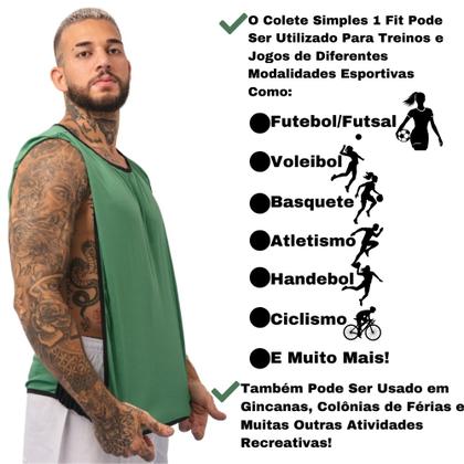 Imagem de Colete de Futebol Treino Jogo Simples 1 Fit