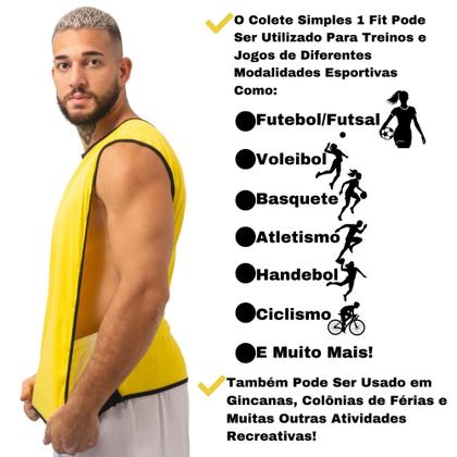 Imagem de Colete de Futebol Treino Jogo Simples 1 Fit