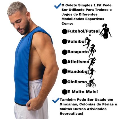 Imagem de Colete de Futebol Treino Jogo Simples 1 Fit