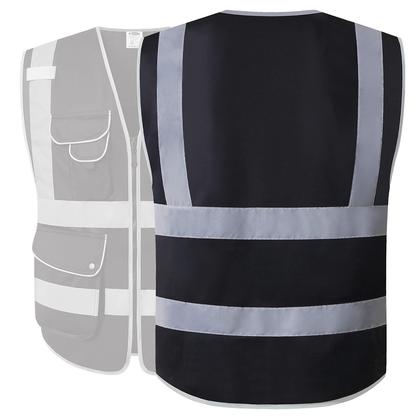 Imagem de Colete de segurança JKSafety High Visibility Black para homens e mulheres