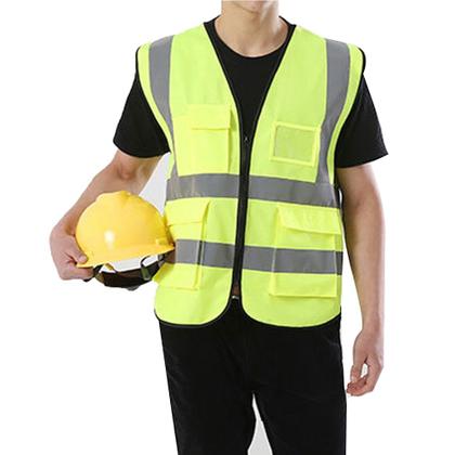Imagem de Colete faixa Sinalizador Refletivo Segurança Trabalho EPI Fluorescente Proteção Obras Transito
