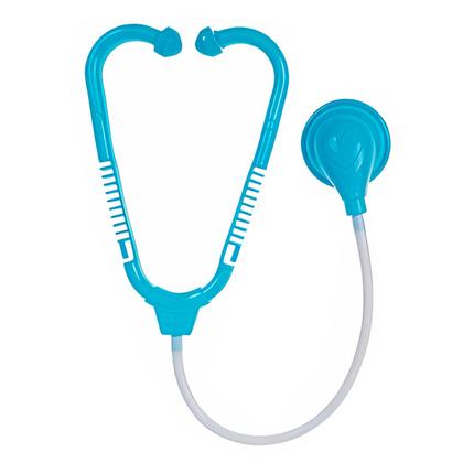 Imagem de Colete Fantasia Medico Infantil Azul Com Estetoscopio Termometro Brinquedo Profissao Menino