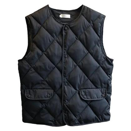 Imagem de Colete Feminino De Algodão Acolchoado Sem Mangas Para Outono/Inverno, Gola O, Casual, Ultraleve E