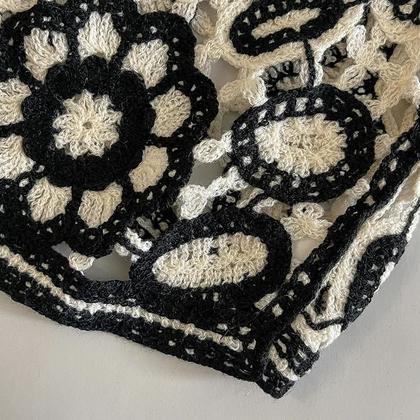 Imagem de Colete Feminino Floral de Crochê - Sem Mangas, Vintage, Fairycore