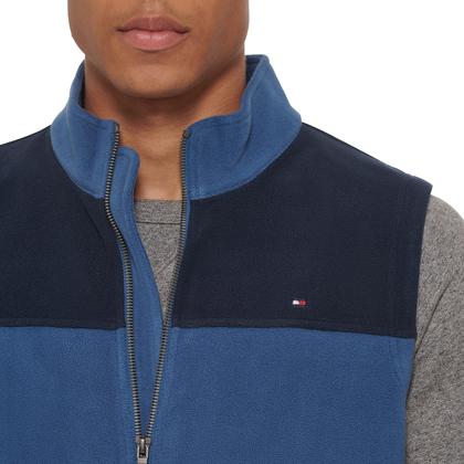 Imagem de Colete masculino de lã polar Tommy Hilfiger azul marinho/oceano