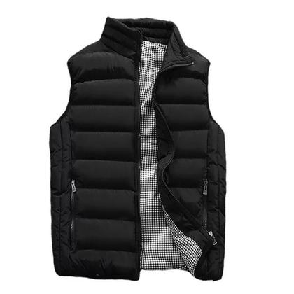 Imagem de Colete Masculino Grosso Corta-Vento De Pluma Sem Mangas Casaco De Inverno Casual Quente