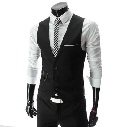 Imagem de Colete Masculino Slim Fit Sem Mangas - Casual, Formal e para Negócios