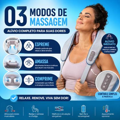 Imagem de Colete Massageador Para Pescoço e Ombro com Calor, Massageador de Pescoço, Massageador e Costas