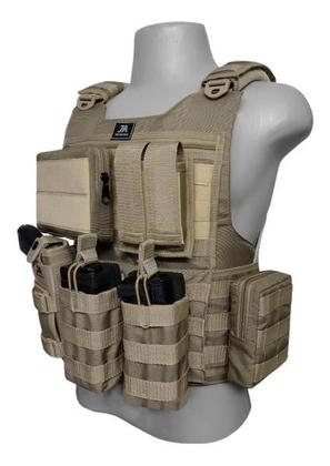 Imagem de Colete Modular JA3 nível 3a 10 Acessórios Tan JA Rio Militar