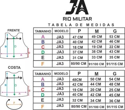 Imagem de Colete Modular JA3 nível 3a 10 Acessórios Tan JA Rio Militar