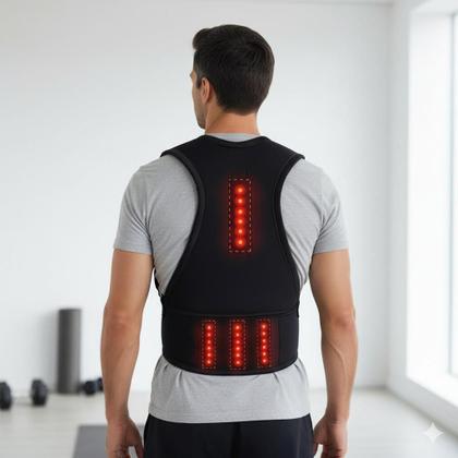 Imagem de Colete Ortopédico Corretor de Postura Ajustável Lombar e Cervical Para Coluna
