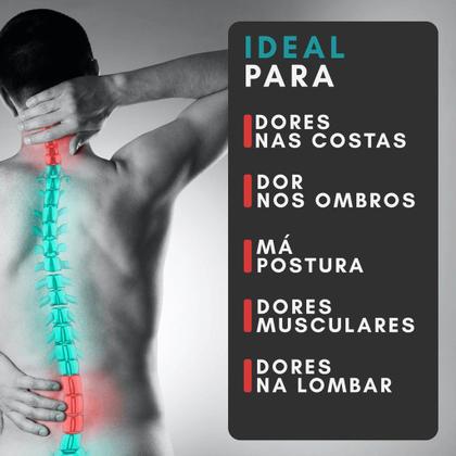 Imagem de Colete Ortopédico Corretor de Postura Ajustável Lombar e Cervical Para Coluna