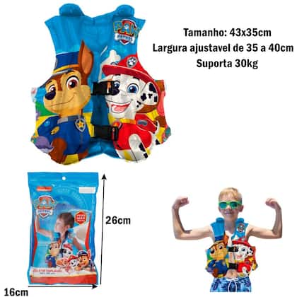Imagem de Colete Patrulha Canina Inflavel Infantil Boia Paw Patrol