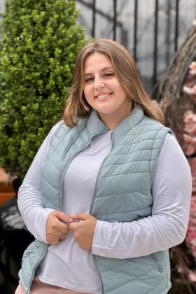 Imagem de Colete Puffer Feminino Forrado com Zíper Plus Size