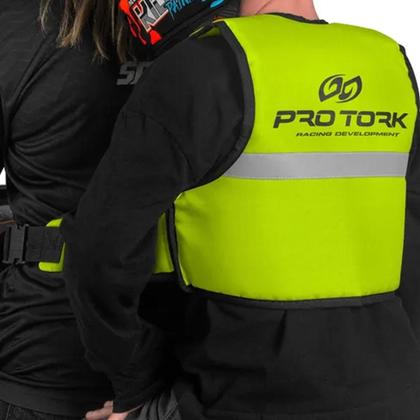 Imagem de Colete Refletivo Infantil Amarelo Segurança Moto (Pro Tork)