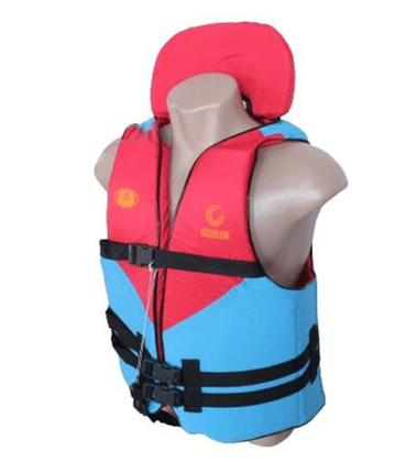 Imagem de Colete Salva Vida C/ Encosto Cabeça 100kg Canoa Lancha Barco