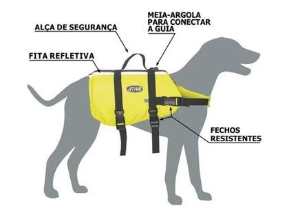 Imagem de Colete Salva Vidas Ativa Pet Vest (Tamanho M) - 9 a 18kg