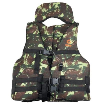 Imagem de Colete Salva Vidas Camuflado Com Encosto De Cabeça 70kg
