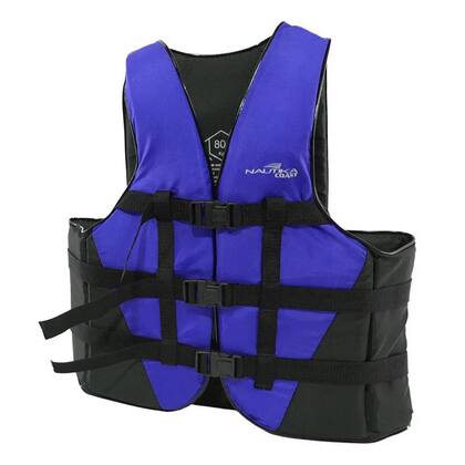 Imagem de Colete Salva-Vidas Coast 60kg Azul e Preto Nautika - NTK