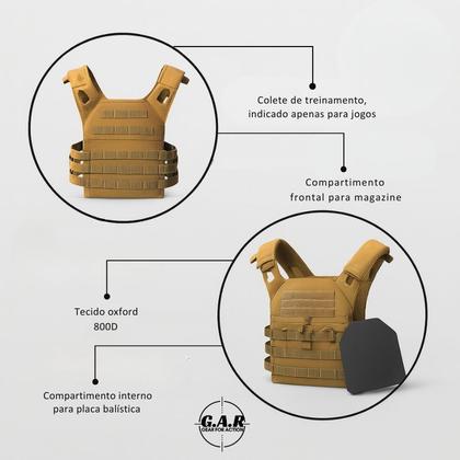 Imagem de Colete Tático Multifuncional Camuflagem JPC Modular Proteção Multiuso Modelo A54
