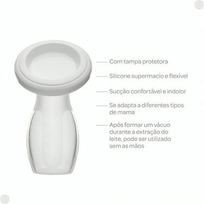 Imagem de Coletor De Leite Materno Com Tampa Silicone 90ml 18263 Buba
