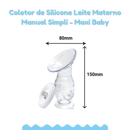 Imagem de Coletor de Leite Materno Manual de Silicone Simpli Maxi Baby