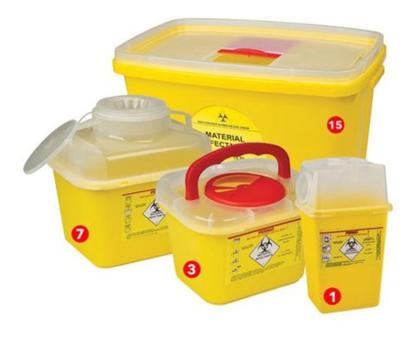 Imagem de Coletor perfuro cortante 7 litros plástico rígido de alta resistência