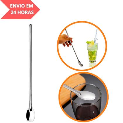 Imagem de Colher Bailarina para Coquetel e Suco - Em Inox