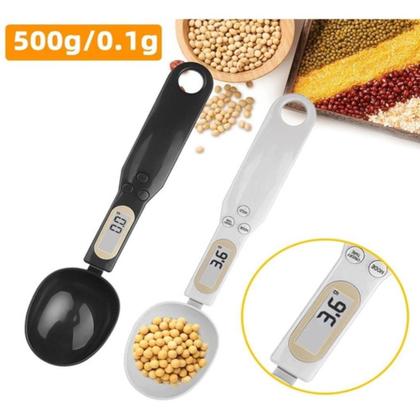 Imagem de Colher Balanca Precisao 500Gr Digital Lcd Dosador Medidor Eletronico Alimentos Graos Cozinha