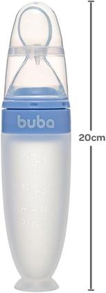 Imagem de Colher Buba Dosadora Em Silicone Com Ventosa E Tampa Azul