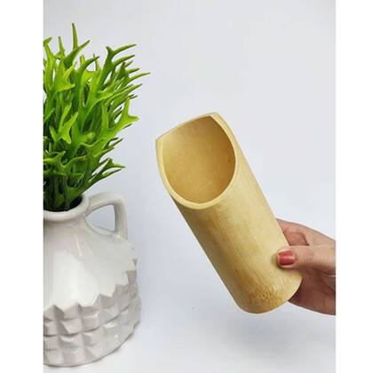 Imagem de Colher De Pau Bambu Madeira Culinário 4 Peças + Suporte