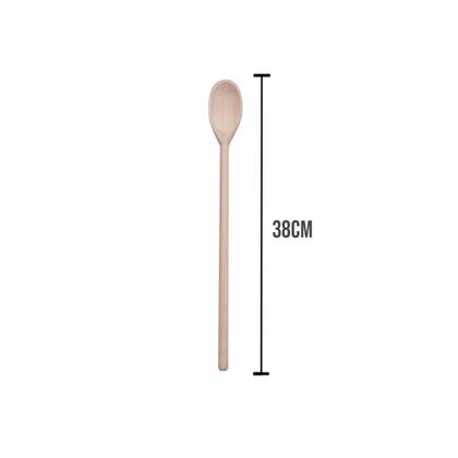 Imagem de Colher De Pau Madeira Tamanho 38cm Resistente Cozinheiros