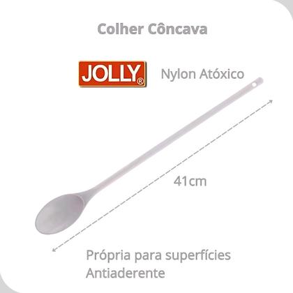 Imagem de Colher De Plástico Concava 41cm Cozinha Resistente 180Cº