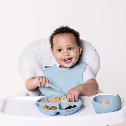 Imagem de Colher de Treinamento em Silicone para Bebe Azul Buba 15642
