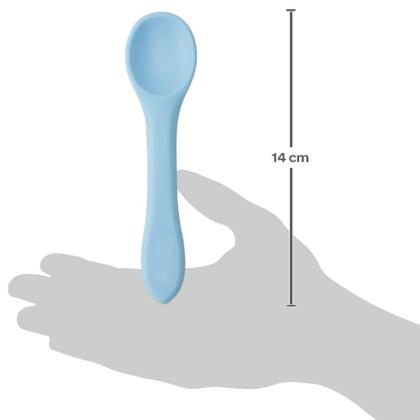 Imagem de Colher de Treinamento em Silicone para Bebe Azul Buba 15642