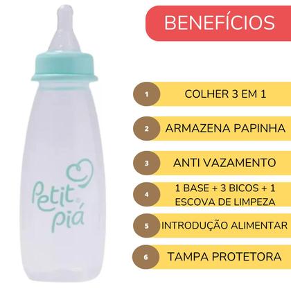 Imagem de Colher Dosadora Infantil 3 em 1 Introdução Alimentar Papinha