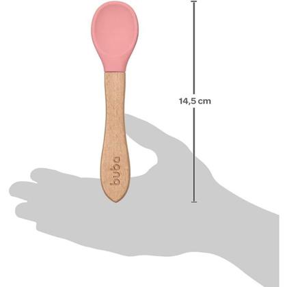 Imagem de Colher em silicone e bambu rosa - buba