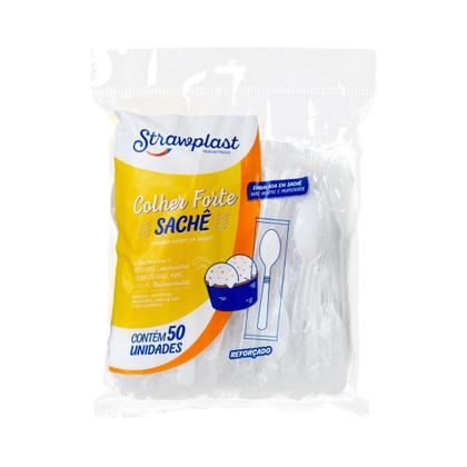 Imagem de Colher Embalada 1 A 1 Branca  C/ 50 Reforçada