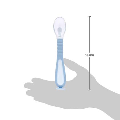 Imagem de Colher Flexivel Em Silicone Azul - Buba