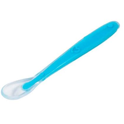 Imagem de Colher Infantil Anatomica em Silicone AZUL Buba 6141