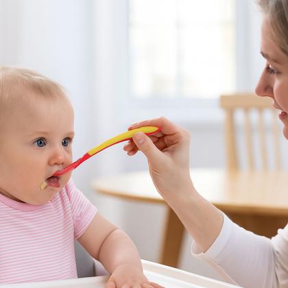 Imagem de Colher Infantil Silicone Termo Sensível Sem BPA