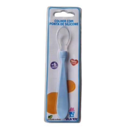 Imagem de Colher Macia Com Ponta De Silicone Sem Bpa Papinha Bebe