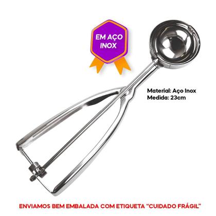 Imagem de Colher Pegador De Sorvete Inox Bola Com Ejetor Profissional