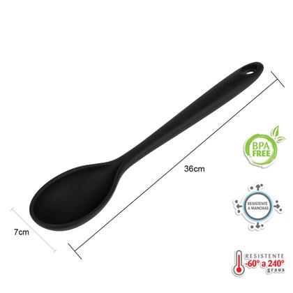 Imagem de Colher Profissional Silicone 36cm Preta